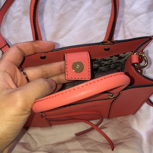 Rebecca Minkoff Mini Mab Tote Coral Tangelo + Dust Bag - Picture 4 of 9